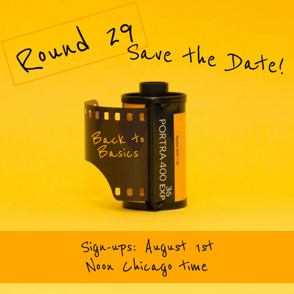 Save the Date for Round 29 Photography Scavenger Hunt Aug 1 2020